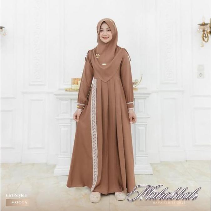 Gamis Halimah Abaya Hitam Black Remaja 12 13 14 15 16 17 Tahun Bahan Crinkle Airflow Kombinasi Saku 