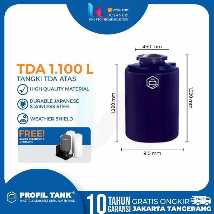 Diskon Tangki Air Plastik Profil Tank 1200 Liter Tda Toren Tandon Original