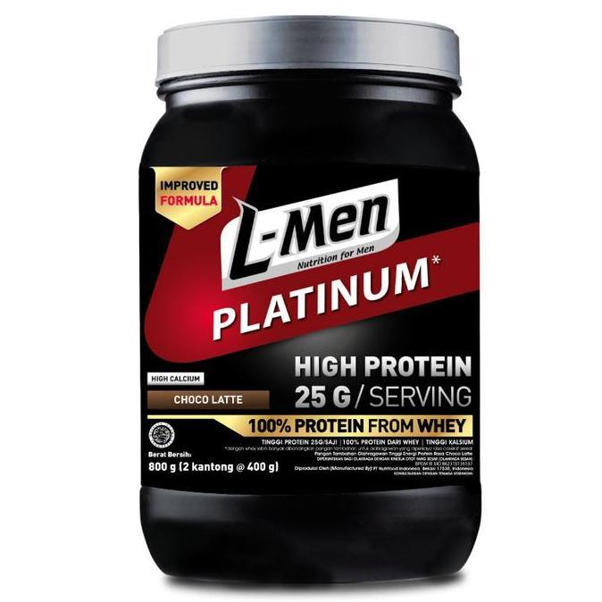 Capslock- L-Men Platinum Choco Latte 800Gr 1,7Lbs - 25G Whey Protein - 21 Serving - 5,9G Bcaa Dileng
