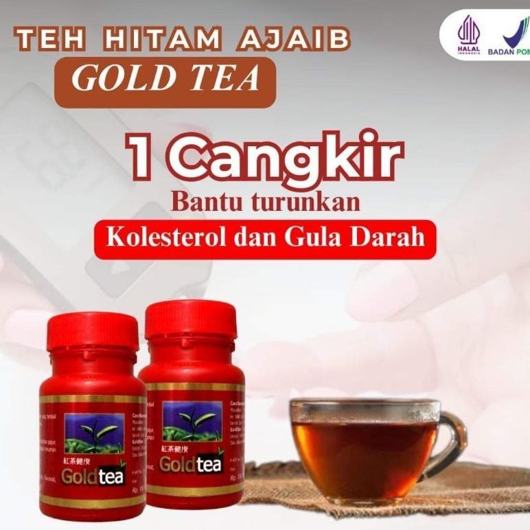 READY TEH HITAM GOLDTEA | GOLD TEA ASLI |GOLD TEA Teh Hitam yang sudah terkenal khasiatnya untuk kes