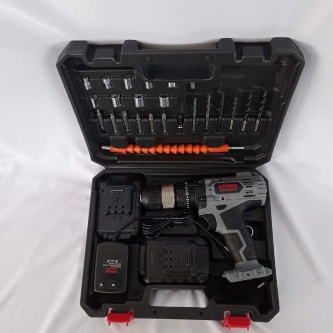 bor baterai drill beton 42v 13mm besi japan impact cordless UCHIHA