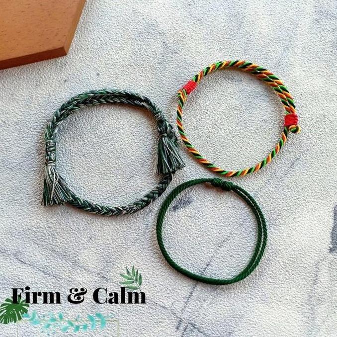 Set Gelang Hijau Dapat 3 Pcs Gelang Couple Craftdewata Kode 446