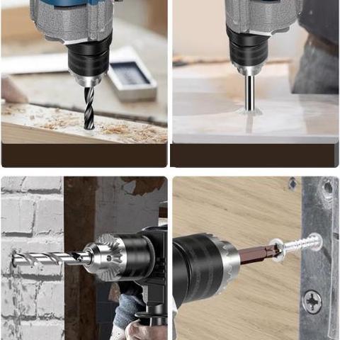 Baviroh_Nias - Satu Set Angle Grinder Gergaji Portabel Impact Drill Js-Wl883 Gerinda