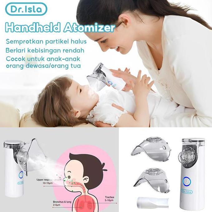 Capslock- Dr.Isla Semprotan Asma N6 Nebulizer Alat Uap Pernafasan Inhaler Bpa Free Low Noise Portabl