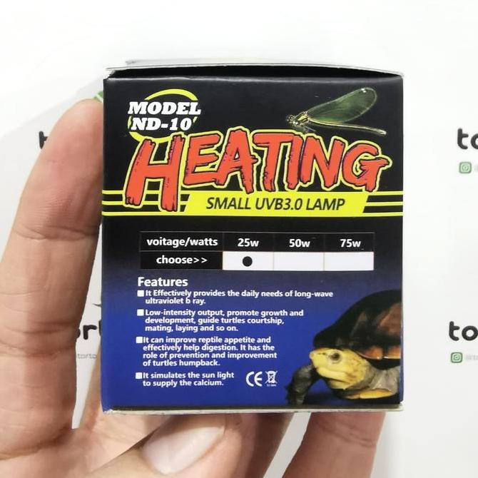 LAMPU KURA UVA UVB - LAMPU TORTOISE UVA UVB 3.0 25W - LAMPU UVA UVB
