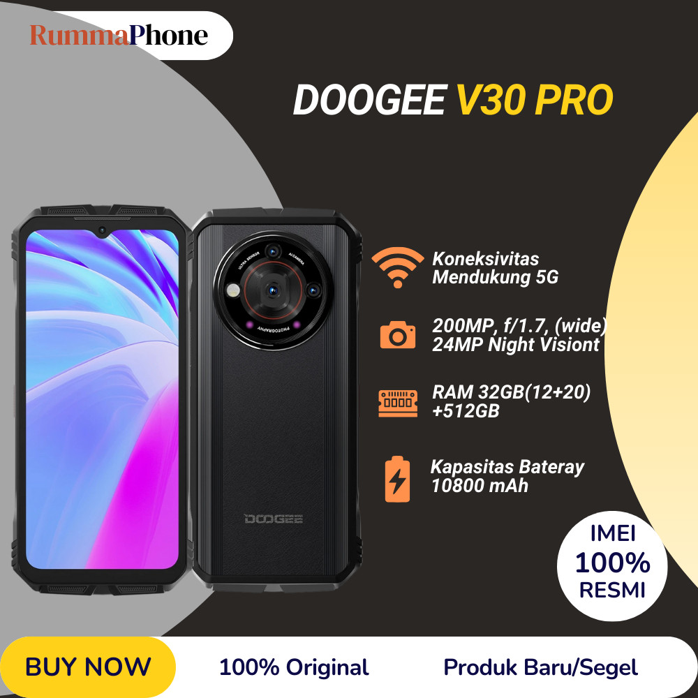 DOOGEE V30 PRO 5G Rugged smartphone RAM 32GB (12+20) ROM 512GB IPS LCD 120Hz Night vision camera