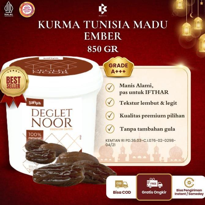Kurma Tunisia Madu Ember 850 Gram Cemilan Makanan Kering kurma dates Kurma Madu Legit