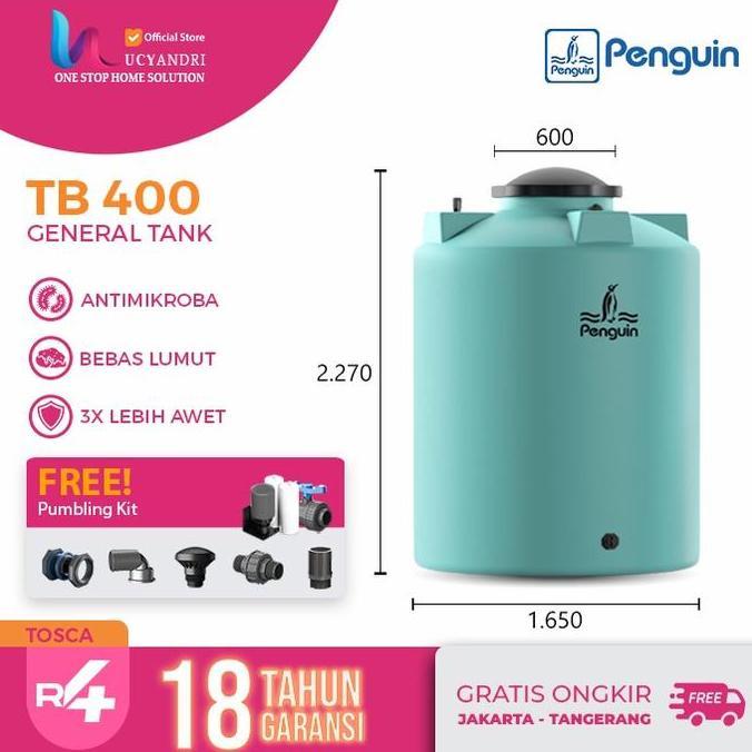 Terjangkau Toren Air Penguin Tb400 Tangki Air Plastik 4100 L Tandon Tb 400