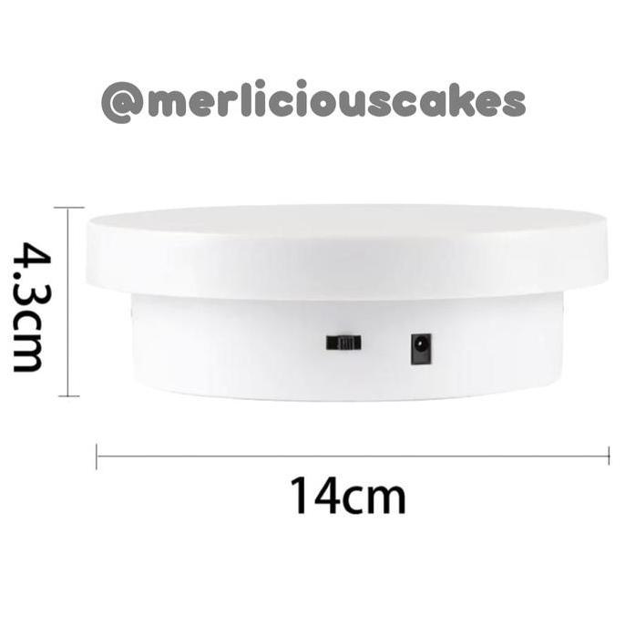 HARGA DISC - 14 Cm Wireless or Plug In Cake Rotating Machine Mesin Putar Kue Carousel Cake Rotary Ma