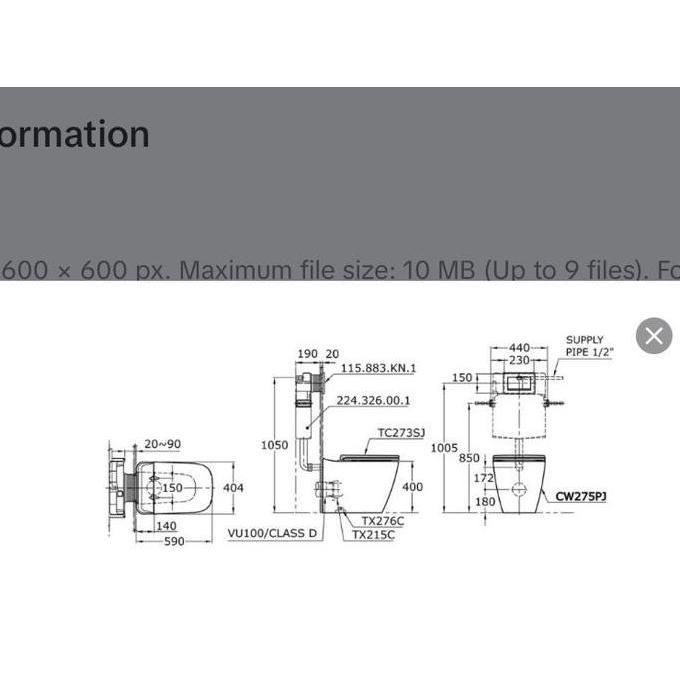 Spesial Cw275Pj W/F White Toto Complete Set Plus Tutup+Geberit Closet