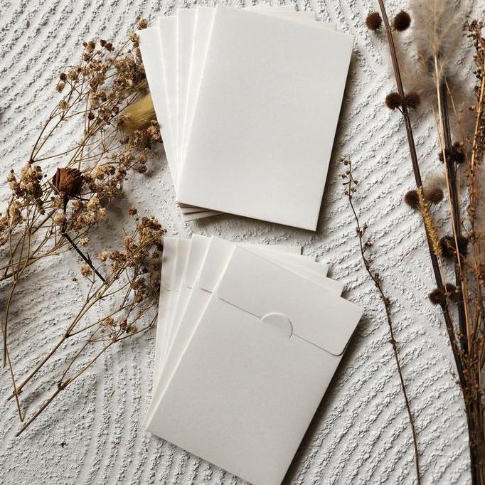 Sandto- Amplop Uang Mini Polos 8.5X12Cm  / Angpao Kecil Bahan Fancy Jasmine / Angpau Wedding / Angpa