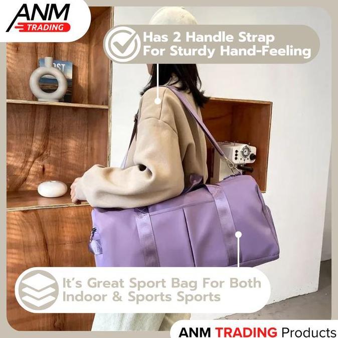 Tas Travel / GYM / Sport Bag Pria Wanita Unisex Canvas Duffel/Weekender Bag