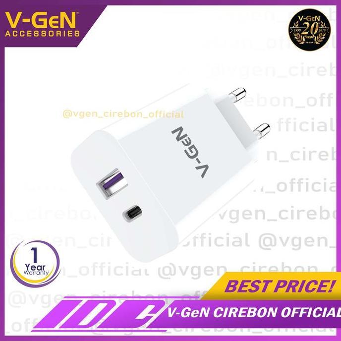 Travel Charger V-GeN Adaptor Charger VTC2-11 QC 3.0 2 Port