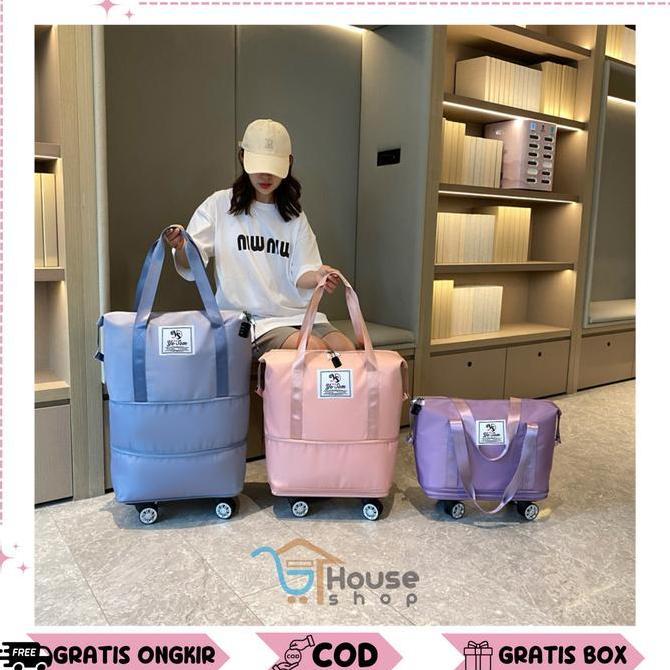 Ye Som Tas Traveling Roda Bisa di Gembok Tas Duffel Jumbo-Tas Jinjing 3 Tingkat-Tas Travel Roda Wate