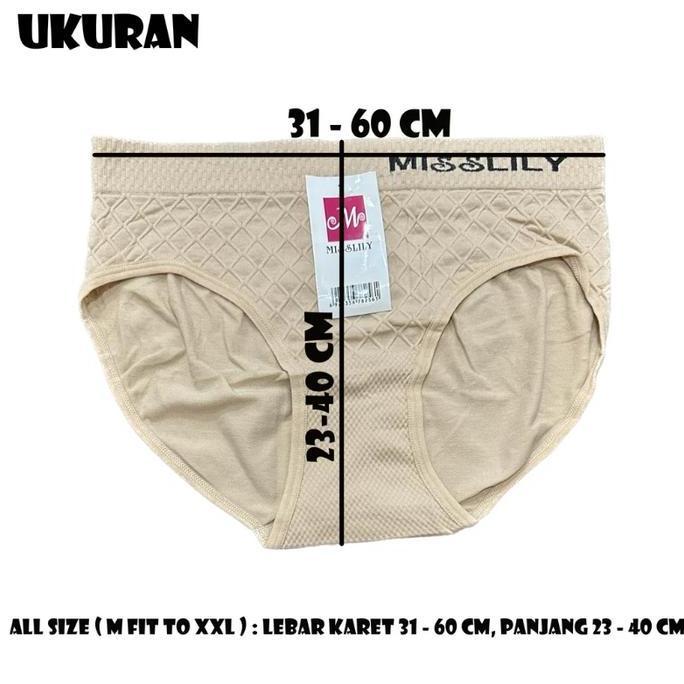 DS188 >> 6PCS 3PCS Celana Dalam Rajut Import/ CD Rajut Misslily