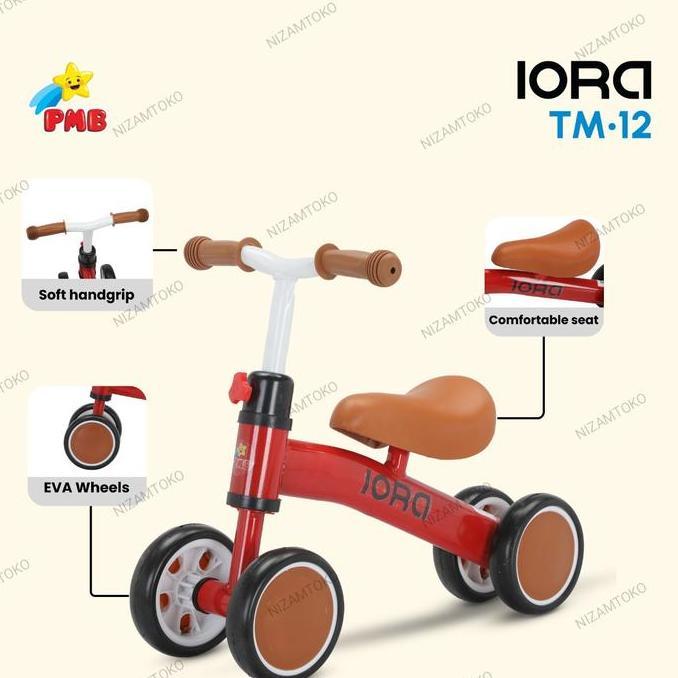 Sepeda Pushbike roda 4 mainan dorong anak mainan keseimbangan Anak