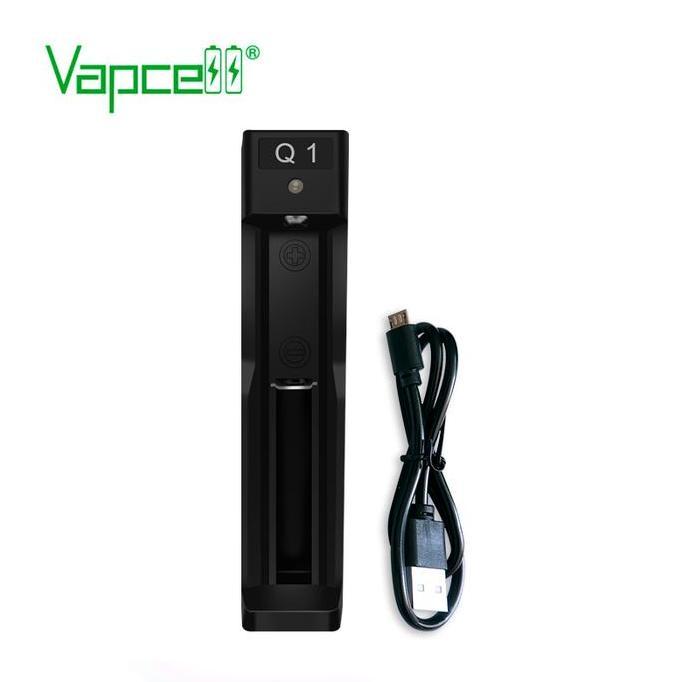 AUTHENTIC VAPCELL Q1 BATTERY CHARGER | BATERAI BATRE 18650 21700 CAS