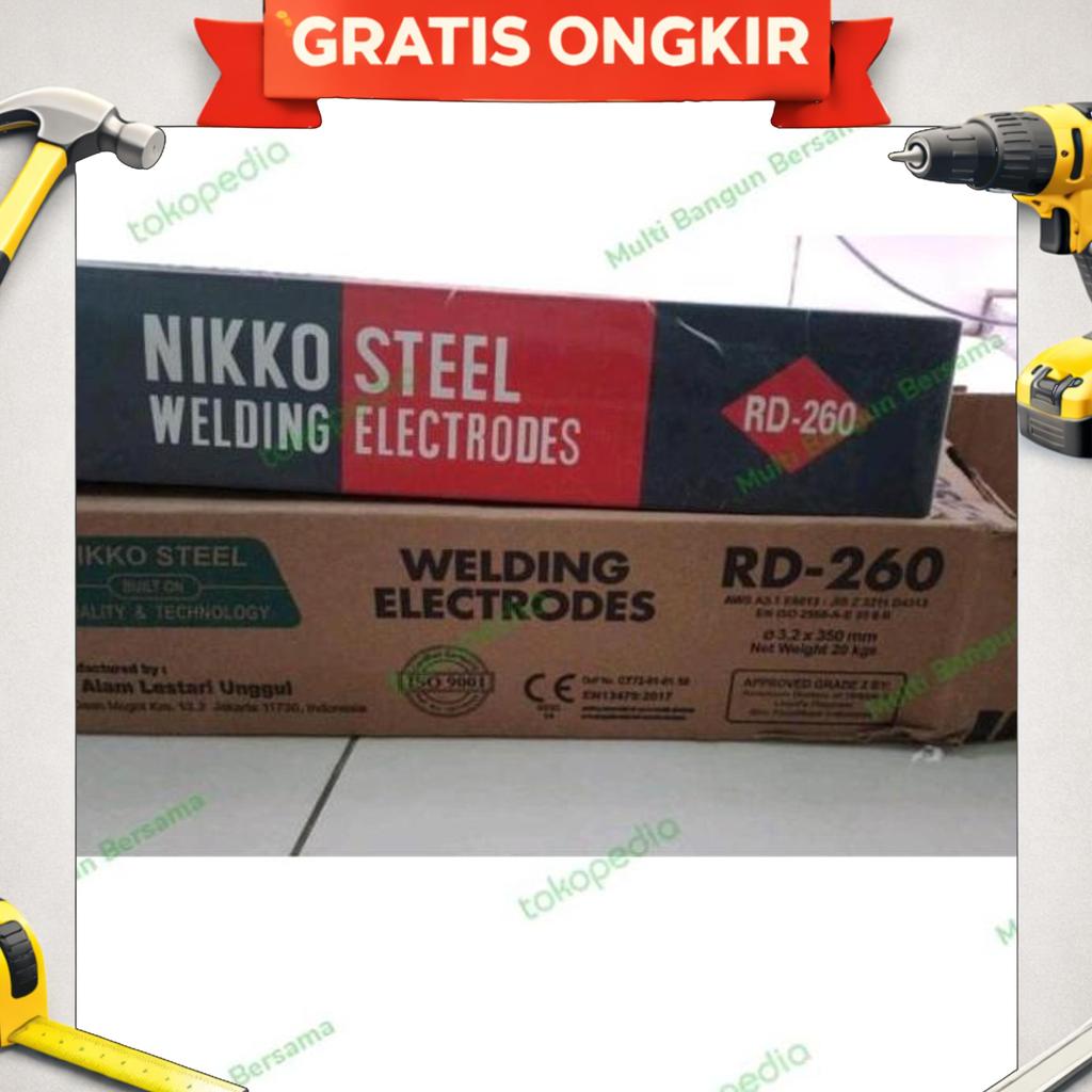 Kawat Las Nikko Steel Rd 260 3.2 Mm / Kawat Las Nikko Rd 260 3.2 Mm