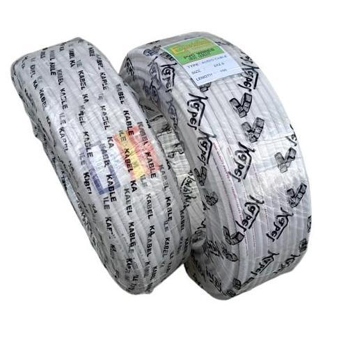Kabel Bulat Isi 2 Kabel Nym 2X2.5Mm 100Y Kabel Listrik Kabel Kawat Tembaga Kabel Audio Plastik Putih