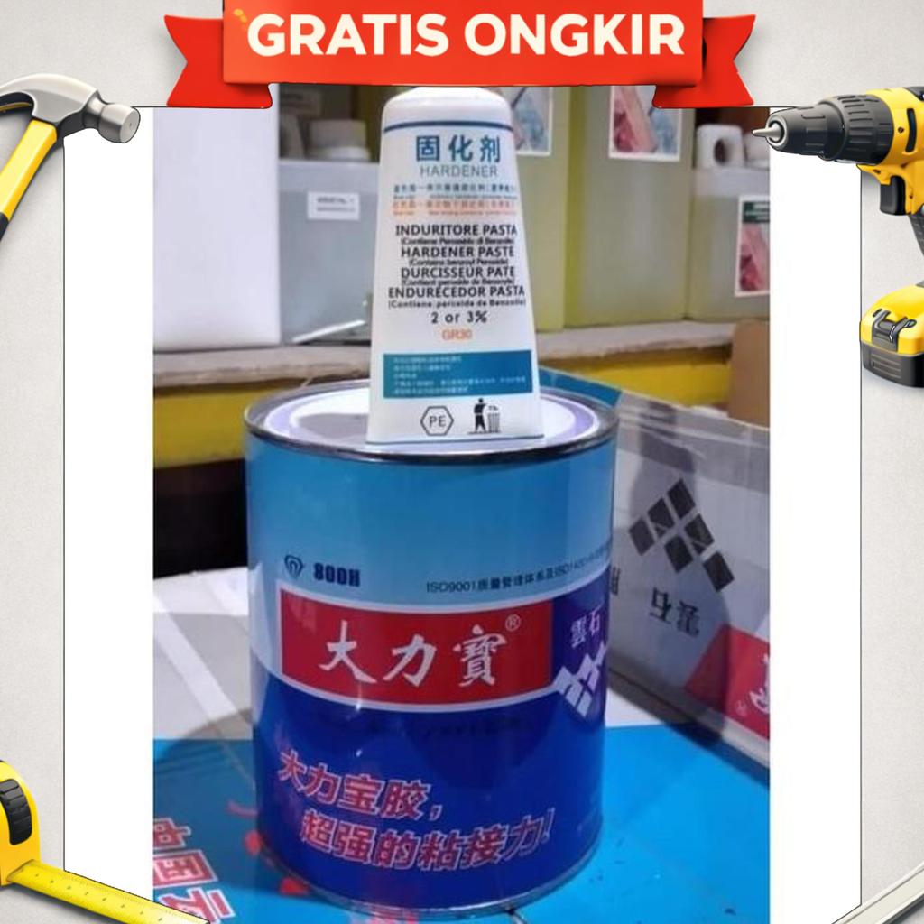 Glue Stone (Lem Batu). Untuk Merekatkan Marmer/Granite Alam Yg Pecah Atau Gompal . Harga Per 1Set