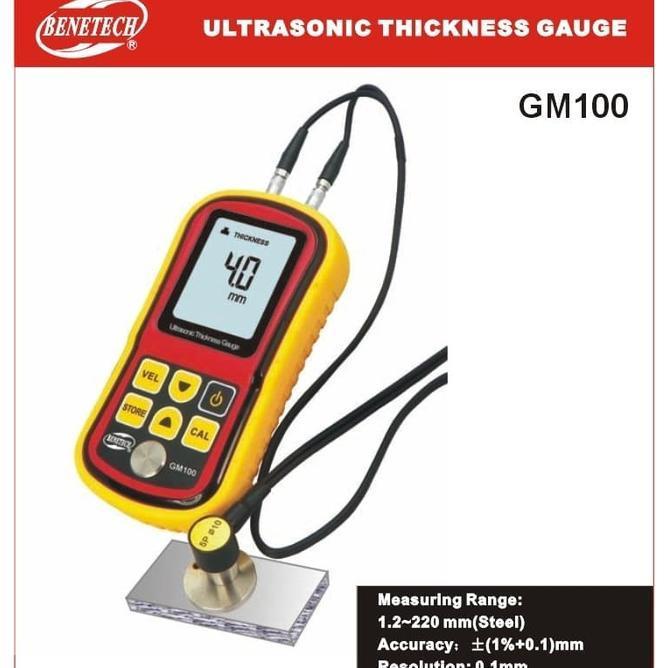 ULTRASONIC THICKNESS GAUGE GM100 BENETECH TESTER GM-100 GM 100 METER