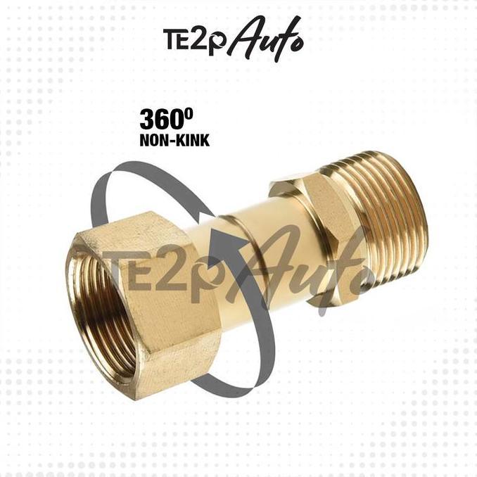 Autopic- Te2P Auto Adaptor Swivel Selang Ke Gun Jet Cleaner Swivel 360 Derajat - Adapter Penyambung 