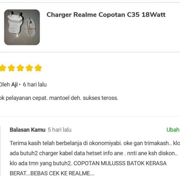 Charger Realme Copotan Narzo 50A Prime Narzo 30A Narzo 20 18 Watt Kode 68