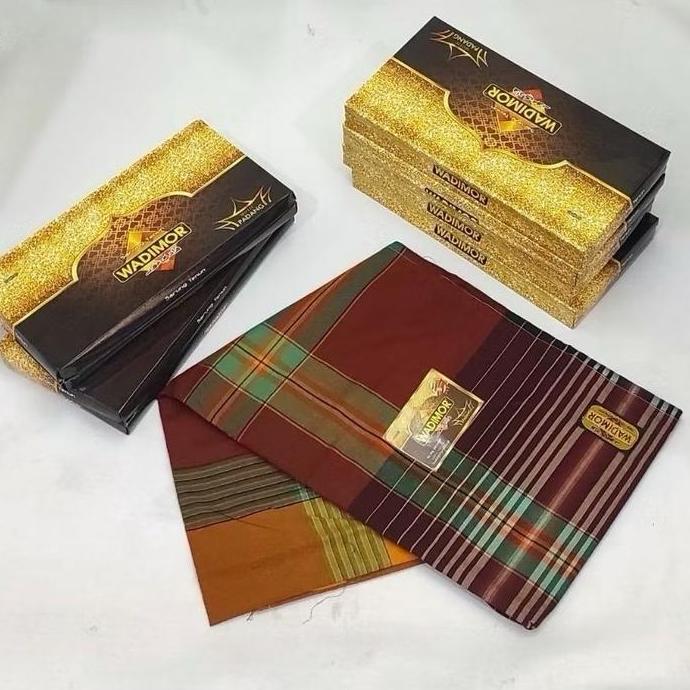 Wadimor Sarung Tenun Kombinasi Termurah Terlaris 2026 Lebaran Tebal Kotak Putih Lembut Motif Muslim 