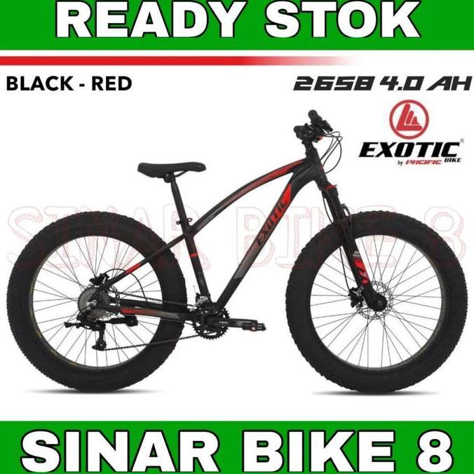Terlaris Sepeda Gunung 26 Inch Mtb Exotic 2658 4.0 Ah Ban Super Jumbo Hidrolik