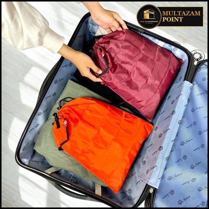 Tas Kantong Pouch Serut Tas Sandal/Sepatu/Baju Traveling Untuk Perlengkapan Haji dan Umroh