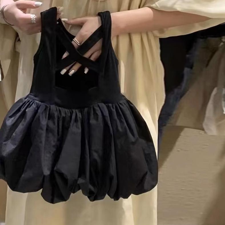 [Mr.Gabor] Dress hitam lucu anak perempuan 1 - 5 tahun / Ball gown mini dress / BUBU DRESS