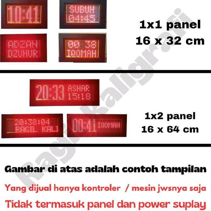 Allbit- Controller Jws P10 Single Color 1 Baris - Kontroler Jam Jadwal Sholat Running Text P10 Singl