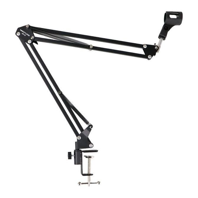 Singover- Stand Speaker Full Besi Alumunium / Stand Mic Microphone Meja Panjang 72 Cm