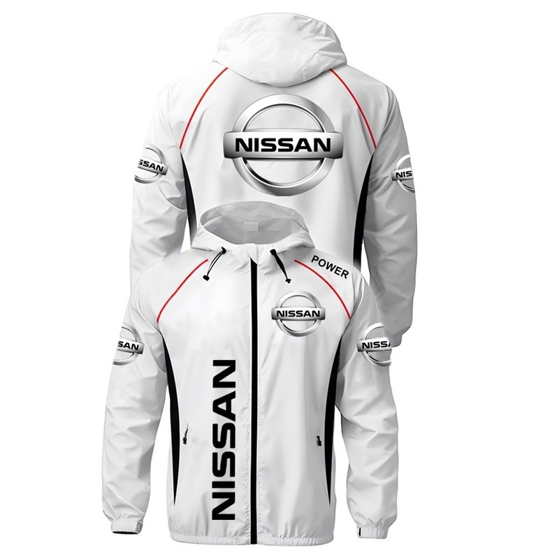 2025 Autumn new Nissan motorcycle waterproof jacket, unisex Nissan logo outdoor sports hooded zipper