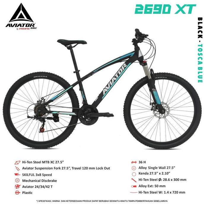 Terlaris Sepeda Gunung Cowok / Mtb 27,5" Aviator 2690 Xt