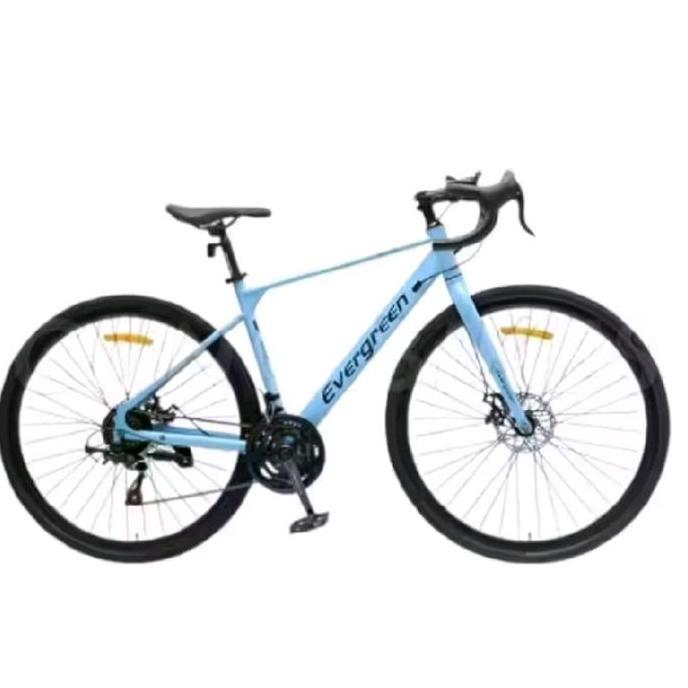 Terlaris Evergreen Sepeda Road Bike Biru Dengan Disc Brake Dan 21 Speed Gear Untuk Performa Optimal