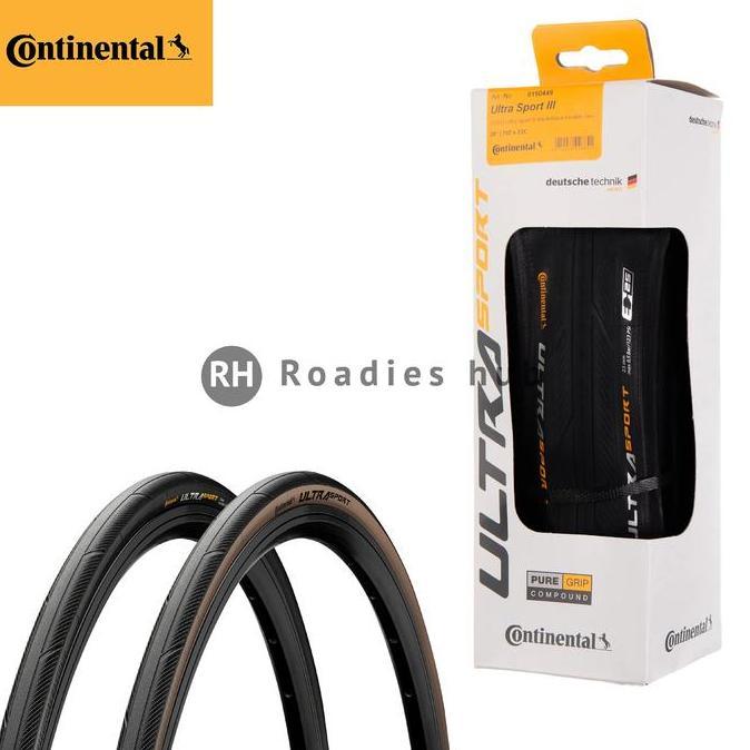 Ban Continental Ultra Sport 3 700C Clincher Black / Brown
