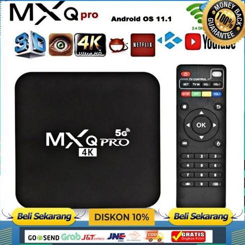 Promo Terbaru Android Tv Box Mxq Pro 4K -5G Tv Box Android 10.1Os Ram 8Gb Rom 128Gb Stb 4K Smart Tv 