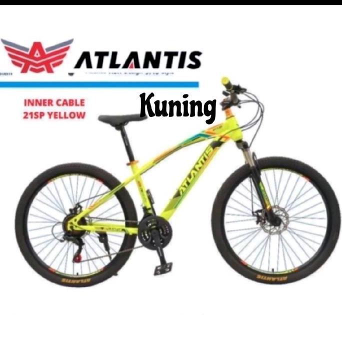 Terlaris Mtb 24 Inch  Atlantis Rem Cakram Hi Ten Steel 21 Speed Ban 24 X 2.35 Sepeda Gunung
