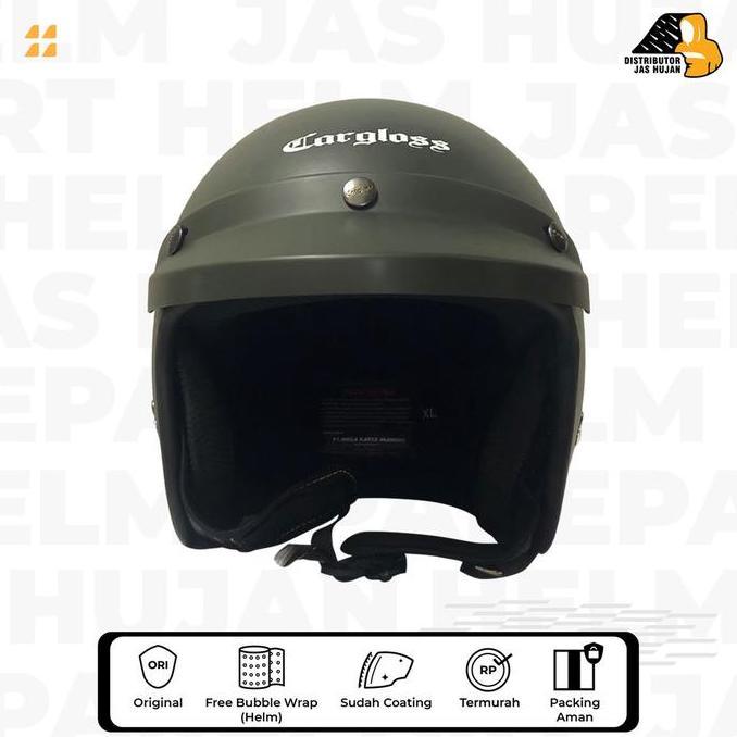 Helm Cargloss Gothic Army Hijau TNI Doff