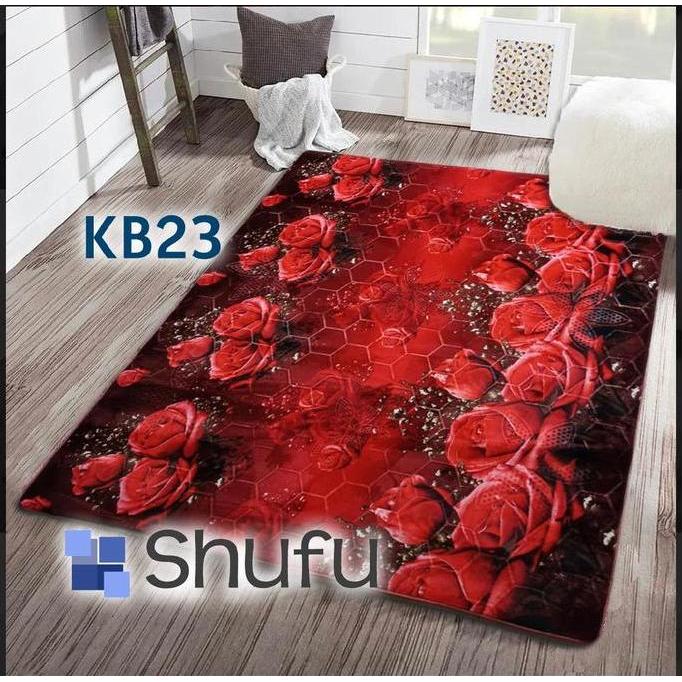 Spesial Karpet Busa Shufu Malaysia 190X270 Jumbo / Karpet Import/ Motif Kembang