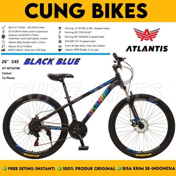 Terlaris Sepeda Gunung Mtb Ukuran 24 26 27.5 Inch Atlantis At 780 24 Speed Inner Cable
