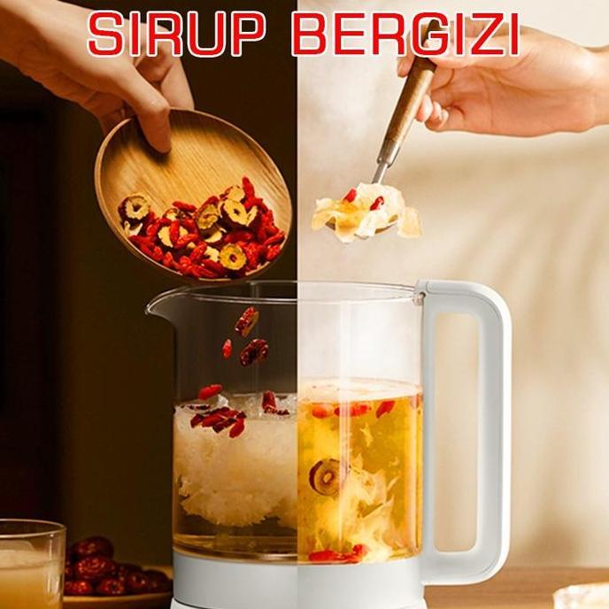 Ready Lahome Teko Listrik Pemanas Air Multifungsi 8In1 Ketel Kaca Kopi 1.5L Smart Digital Health Ket