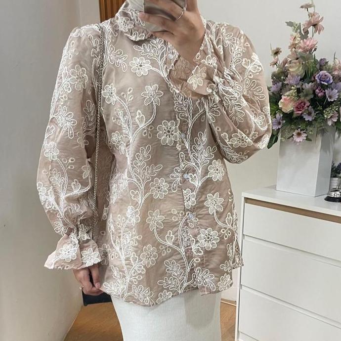 Sunny blouse premium bordir | blouse bordir | blouse wanita | atasan wanita LS