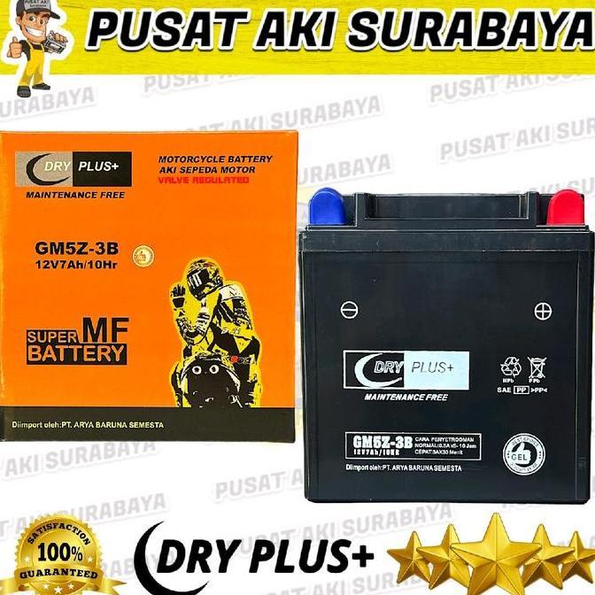 Promo ACCU KERING DRYPLUS GM5Z 7 AMPER AKI KERING MOTOR MIO SPORTY MEGAPRO GRAND LEGENDA SHOGUN 110 