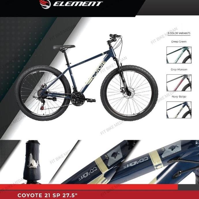 Terlaris Sepeda Gunung Mtb Element 27.5 Inch Coyote 21 Speed Rem Cakram
