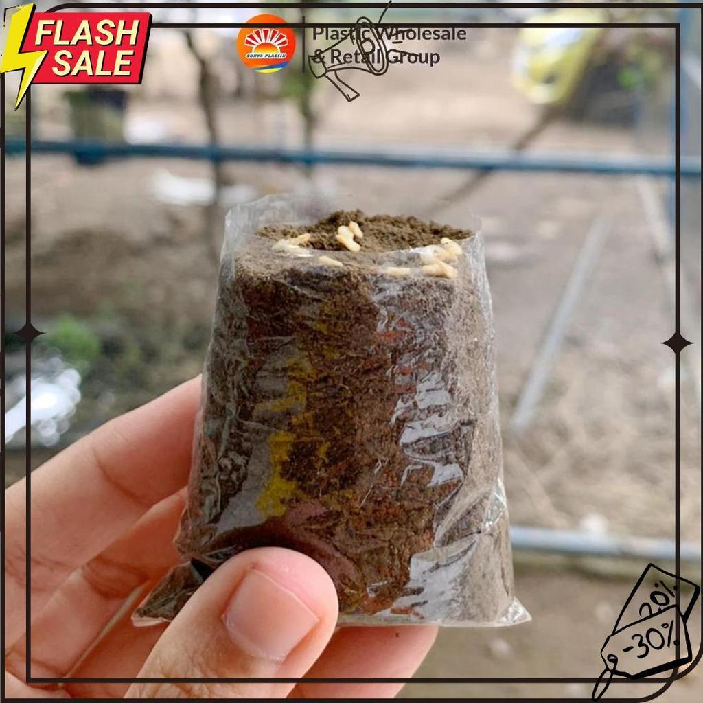 Polybag Semai 6X7 Plastik Semai/Polybag Benih 1Ikat= 1000Pcs Polybag Cabai Meledak