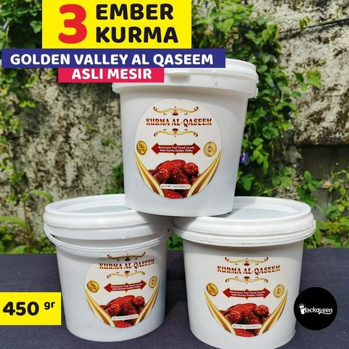 PROMO 3 EMBER KURMA PREMIUM Golden Valley Al Qaseem 450 gram HARGA PROMO Kemasan Ember Kurma Asli Me