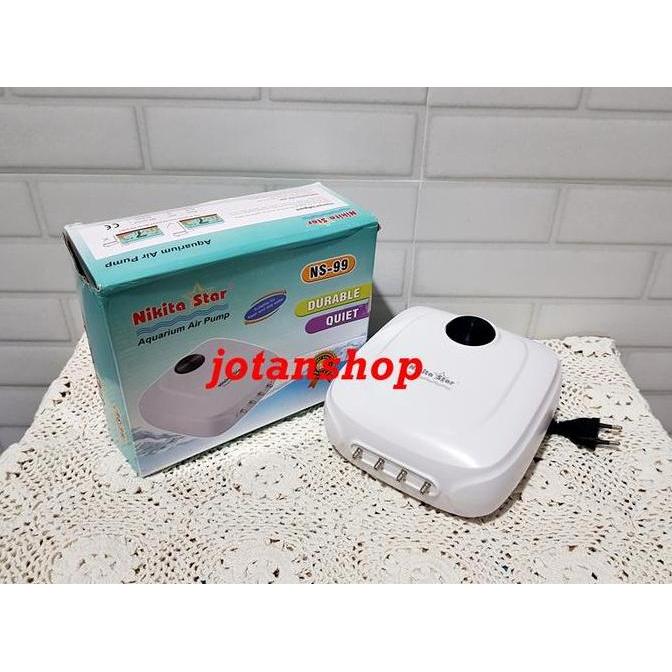 NIKITA STAR NS99 NS 99 AERATOR 4 LUBANG POMPA ANGIN UDARA AQUARIUM