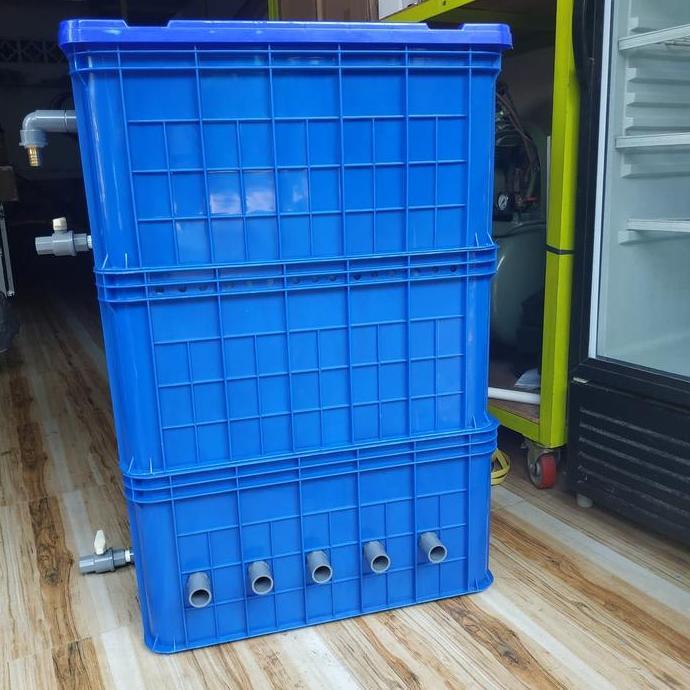 Filter Kolam Jumbo. Filter koi besar. Trickle filter isi media. Gojek